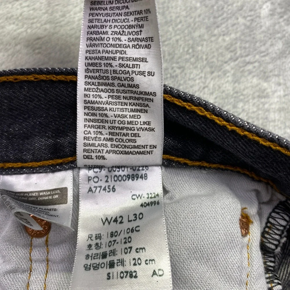 Levi Strauss 501 Button Fly Jeans‎ Dark Wash Men Sz 42 Fits 38